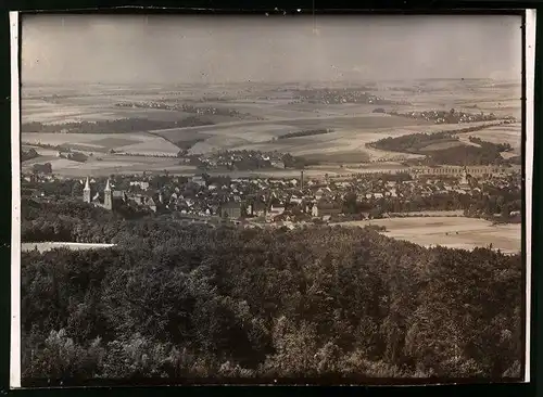 Fotografie Brück & Sohn Meissen, Ansicht Rochlitz i. Sa., Blick vom Rochlitzer Berg nach der Stadt
