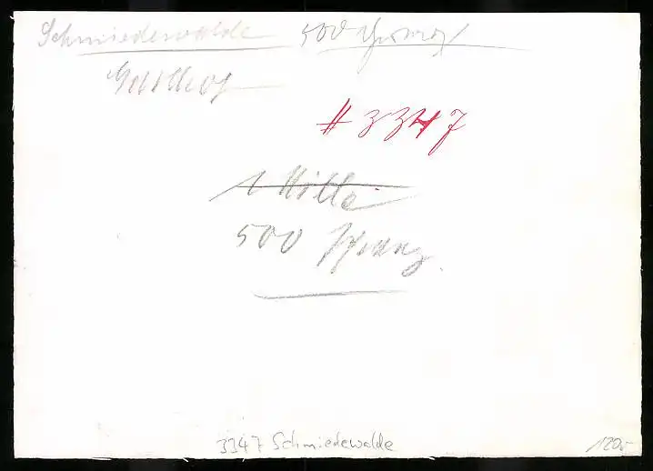 Fotografie Brück & Sohn Meissen, Ansicht Schmiedewalde, Strassenpartie am Gasthof 1