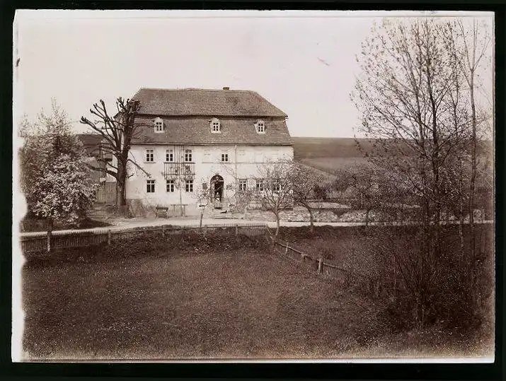 Fotografie Brück & Sohn Meissen, Ansicht Schmiedewalde, Blick auf den Gasthof zu Schmiedewalde 0