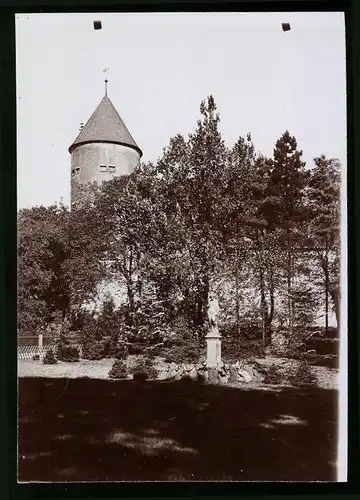 Fotografie Brück & Sohn Meissen, Ansicht Freiberg i. Sa., Partie in den Promenaden mit altem Turm