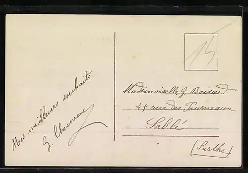 AK Dame in blumengeschmücktem Flugzeug