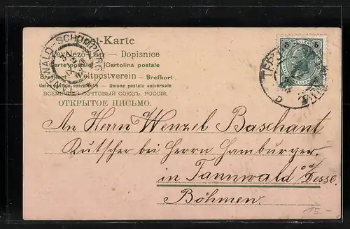 AK Jahreszahl 1904 mit Kleeblättern