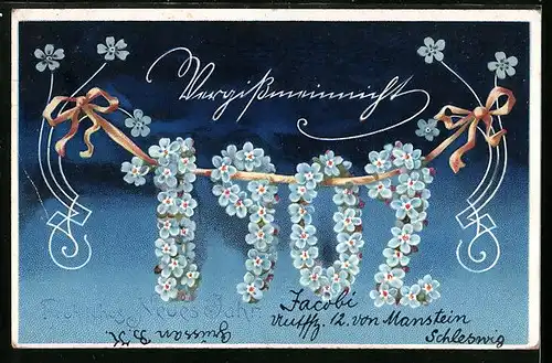 AK Jahreszahl 1902, Blumen