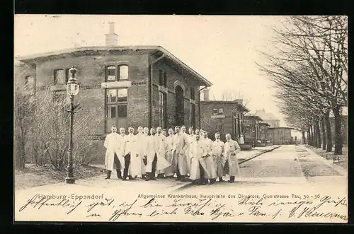 AK Hamburg-Eppendorf, Allgemeines Krankenhaus, Hauptvisite des Direktors, Querstrasse Pav. 30-36