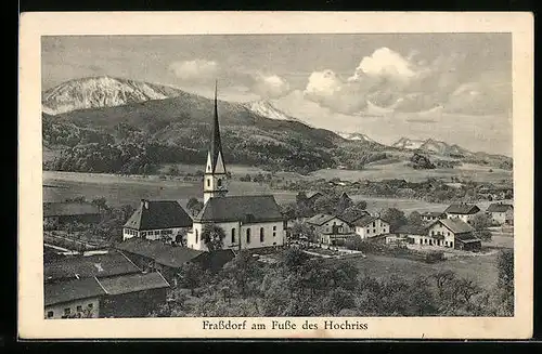 AK Frassdorf, Ortsansicht mit Hochriss