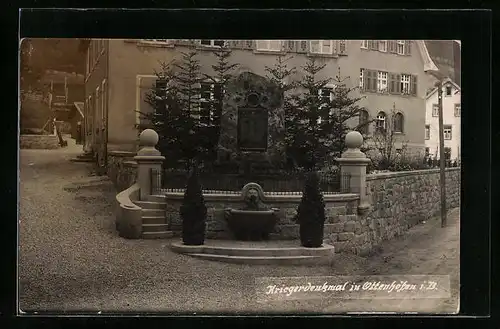 AK Ottenhöfen i. B., Das Kriegerdenkmal