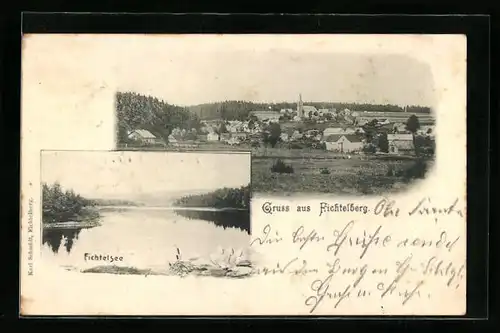 AK Fichtelberg, Ortsansicht und Fichtelsee