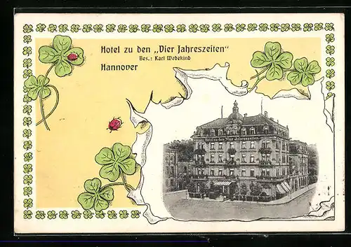 Präge-AK Hannover, Hotel zu den Vier Jahrezeiten, Glücksklee