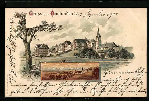 Lithographie Bonlanden bei Erolzheim, Teilansichten