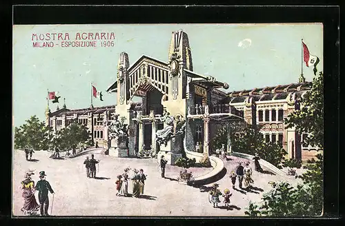 AK Milano, Esposizione 1906, Mostra Agraria, Ausstellung