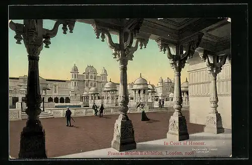 AK London, Franco-British Exhibition 1908, In Court of Honour