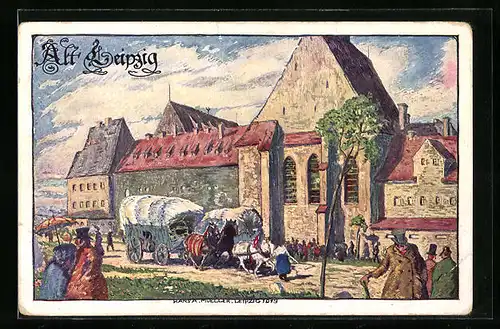 Künstler-AK Leipzig, Internationale Baufachausstellung mit Sonderausstellungen 1913, Grimmaisches Tor