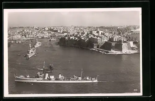 AK Malta, Gesamtansicht vom Flugzeug aus