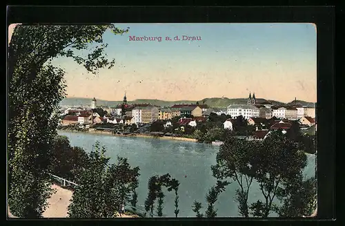 AK Marburg a. d. Drau, Totalansicht
