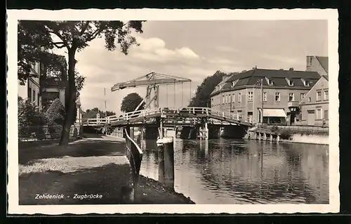 AK Zehdenick, Blick auf Zugbrücke