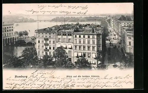 AK Hamburg, Blick auf die beiden Alstern