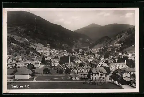 AK Todtnau i. B., Ortsansicht aus der Vogelschau