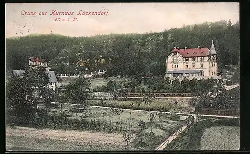 AK Lückendorf, Kurhaus auf dem Feld