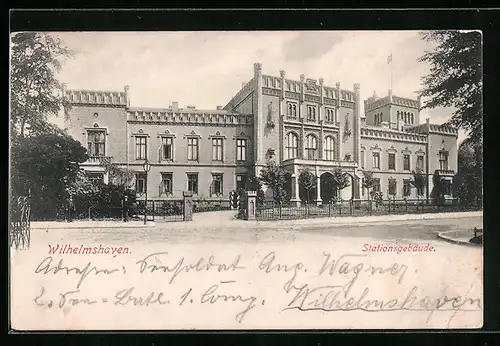 AK Wilhelmshaven, Ansicht Stationsgebäude