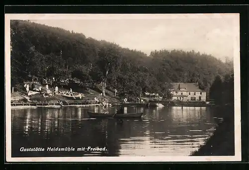 AK Manderscheid, Gaststätte Heidsmühle mit Freibad