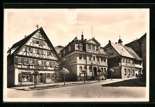 AK Bad Windsheim, Sicht auf den Kornmarkt