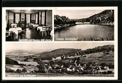 AK Guntersdorf, Gaststätte und Pension Willi Hormel, Stausee