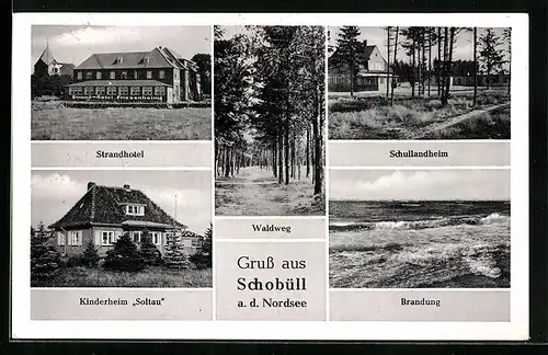 AK Schobüll a. d. Nordsee, Kinderheim Soltau, Strandhotel