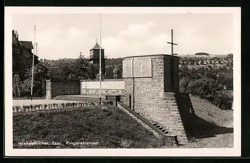 AK Wiebelskirchen /Saar, Blick auf Kriegerehrenmal