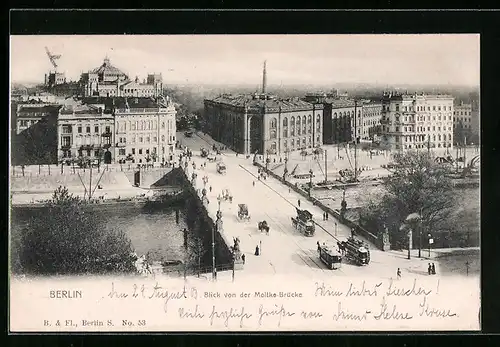 AK Berlin, Blick von der Moltke-Brücke