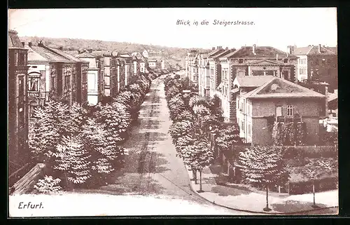 AK Erfurt, Blick in die Steigerstrasse