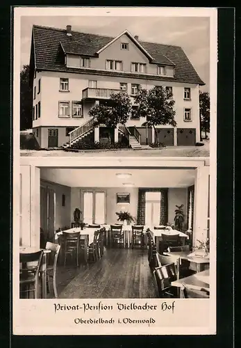 AK Oberdielbach /Odenw., Pension Dielbacher Hof, Gebäude, Innenansicht