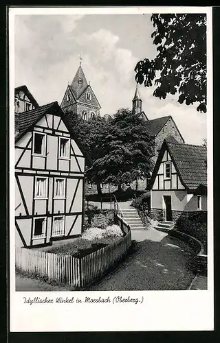 AK Morsbach /Oberberg., Ortspartie mit Kirche