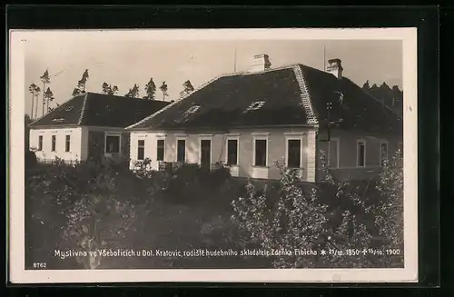 AK Dolni Kralovice, Jagdschloss, Geburtsort Zdenk Fibich