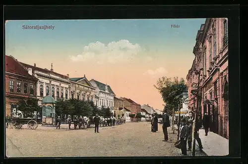 AK Sátoraljaujhely, Fötér, Marktplatz