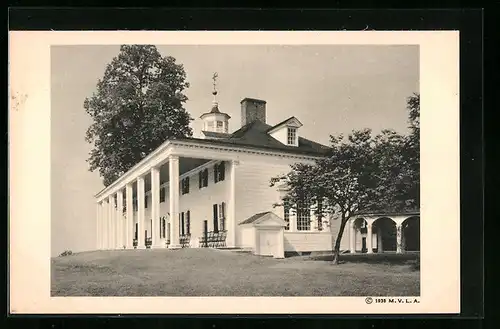 AK Mount Vernon, VA, Mount Vernon Mansion, East Front