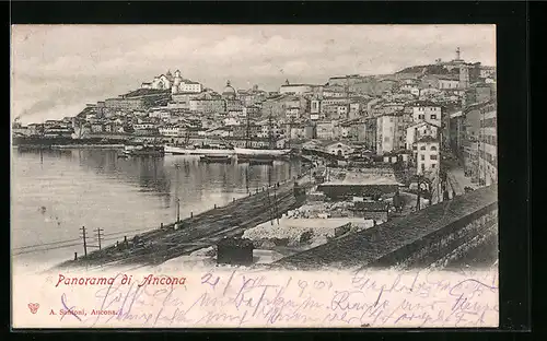 AK Ancona, Panorama der Stadt