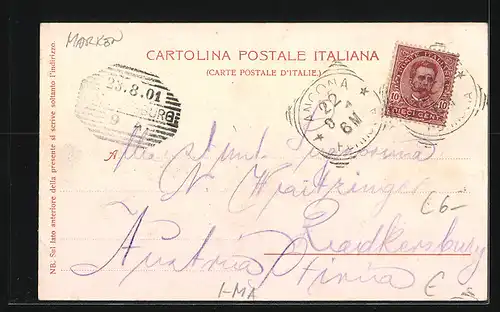 AK Ancona, Panorama der Stadt