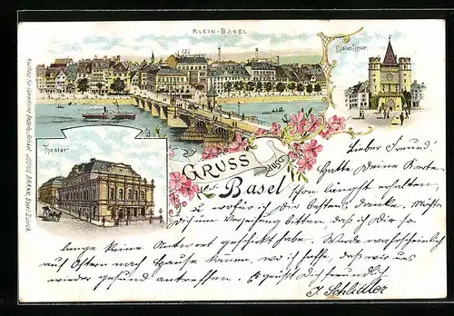 Lithographie Basel, Theater, Spalen-Thor