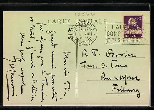 AK Montricher, Colonies de Vacances de Bois Désert, Le Nouveau Bâtiment - Bénédiction de 1a 1ers pierre
