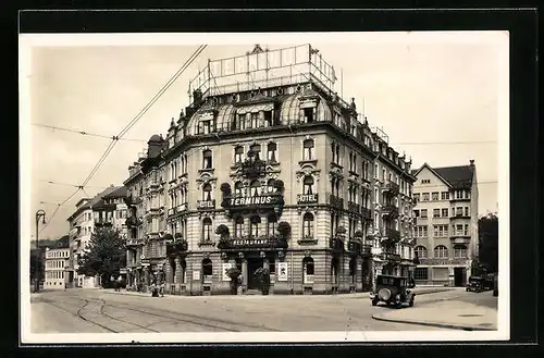 AK Winterthur, Hotel Terminus am Bahnhofplatz