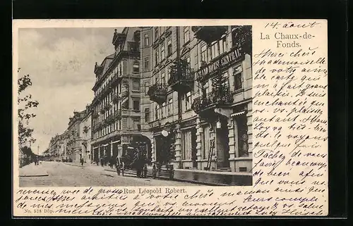 AK La Chaux-de-Fonds, Rue Léopold Robert