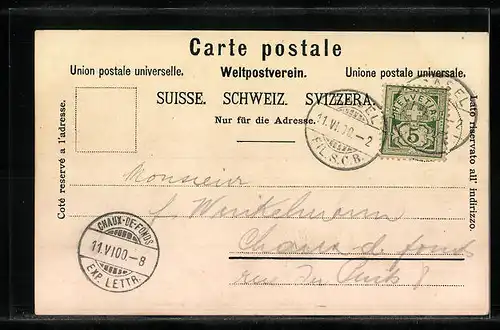 Lithographie Basel, Spalenthor, Münster, Marktplatz mit Rathaus