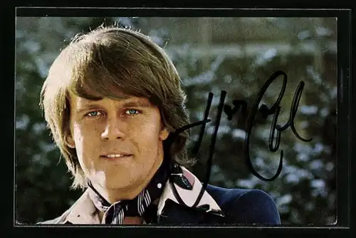 AK Musiker Howard Carpendale mit Halstuch, Autograph