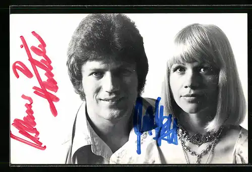 AK Musiker Monika Hauff und Klaus Dieter Henkler, Autograph