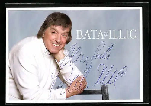 AK Musiker Bata Illic im weissen Pullover, Autograph