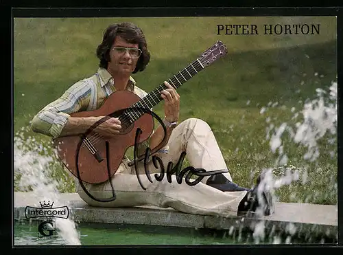 AK Musiker Peter Horton spielt Gitarre, Autograph
