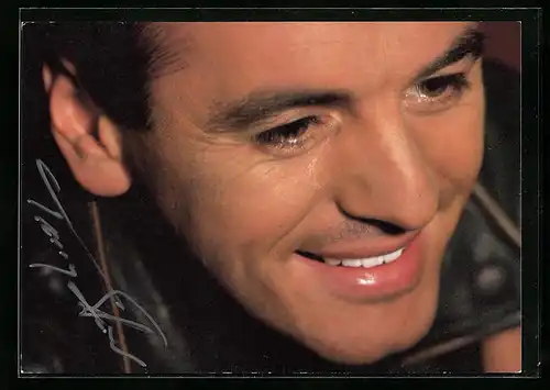 AK Musiker Tommy Steiner lächelt, Autograph