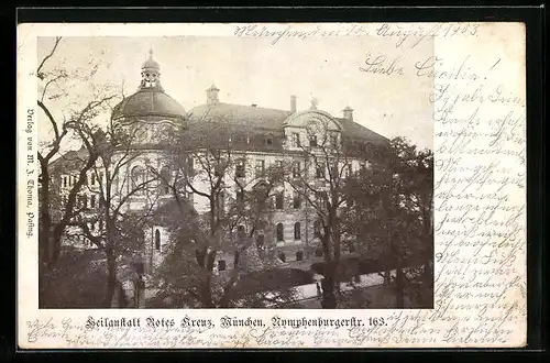 AK München-Neuhausen, Heilanstalt des Roten Kreuzes, Nymphenburger Str. 163