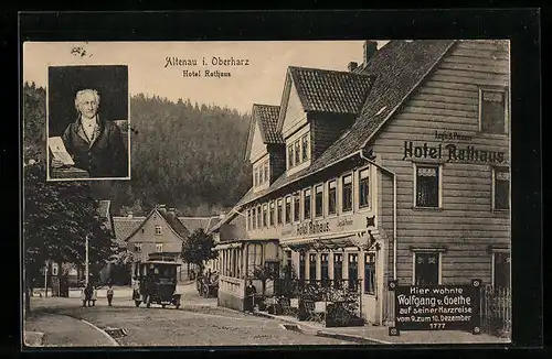 AK Altenau /Oberharz, Hotel Rathaus