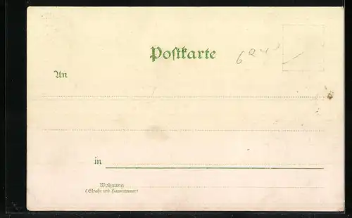 Lithographie Königstein i. T., Gesamtansicht mit Burg